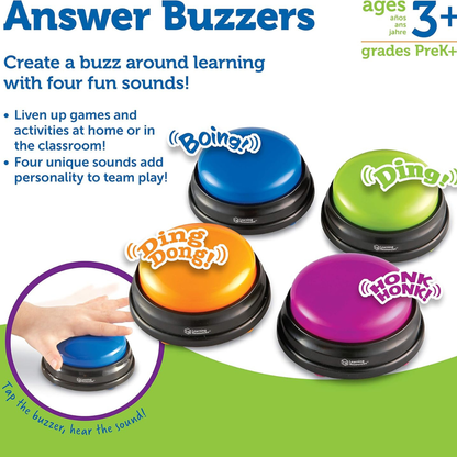 Learning Resources Interactive Classroom Answer Buzzers Set of 4.....