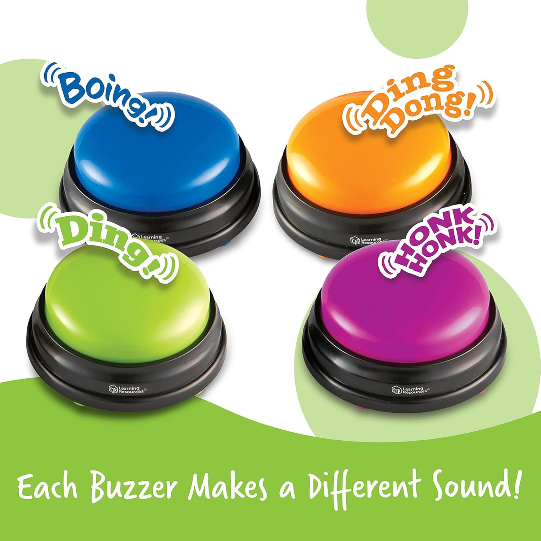 Learning Resources Interactive Classroom Answer Buzzers Set of 4.