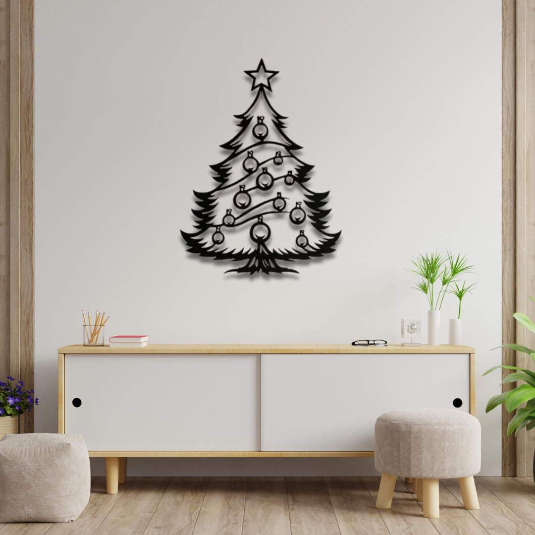 Luxury Acrylic Noel Tree Wall Art | Modern Space-Saving Holiday Decor....