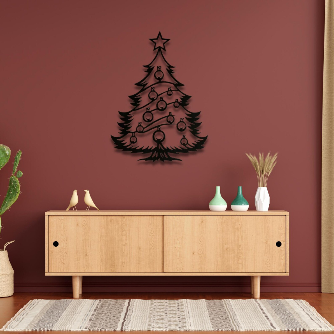Luxury Acrylic Noel Tree Wall Art | Modern Space-Saving Holiday Decor..