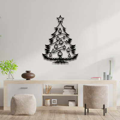 Luxury Acrylic Noel Tree Wall Art | Modern Space-Saving Holiday Decor