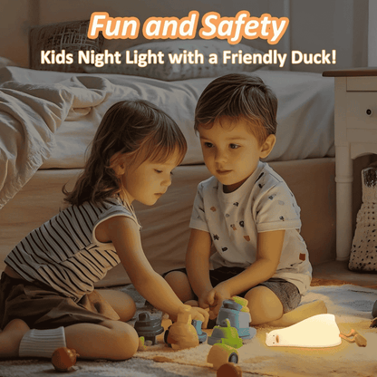 Lying Flat Duck Night Light – Cute Rechargeable LED Bedside Lamp for Bedroom & Kids Room