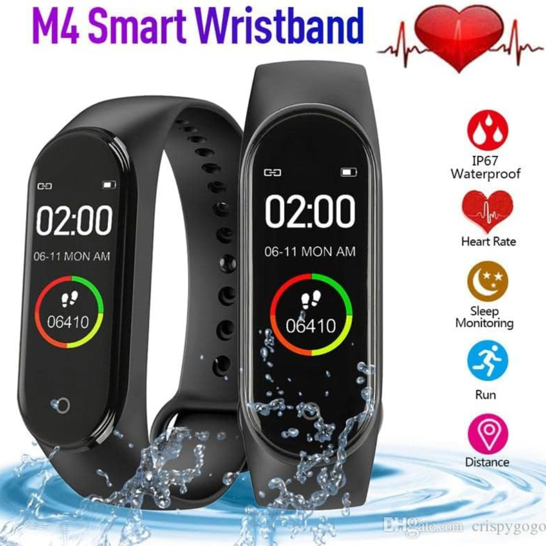 M4 Smart Fitness Tracker and Heart Rate Monitor Smart Bracelet...