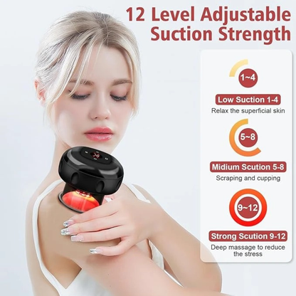 MCFD 3-in-1 Electric Cupping Therapy Set – Smart Dynamic Vacuum with 12 Suction Levels, Heating Function & Massage Mode for Cellulite & Body Relief.