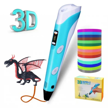 MYNT3D Super 3D Pen with 10-Color ABS Filament Refills | Create 3D Art & Draw in Air for Beginners and Hobbyists.