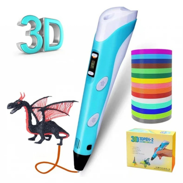 MYNT3D Super 3D Pen with 10-Color ABS Filament Refills | Create 3D Art & Draw in Air for Beginners and Hobbyists