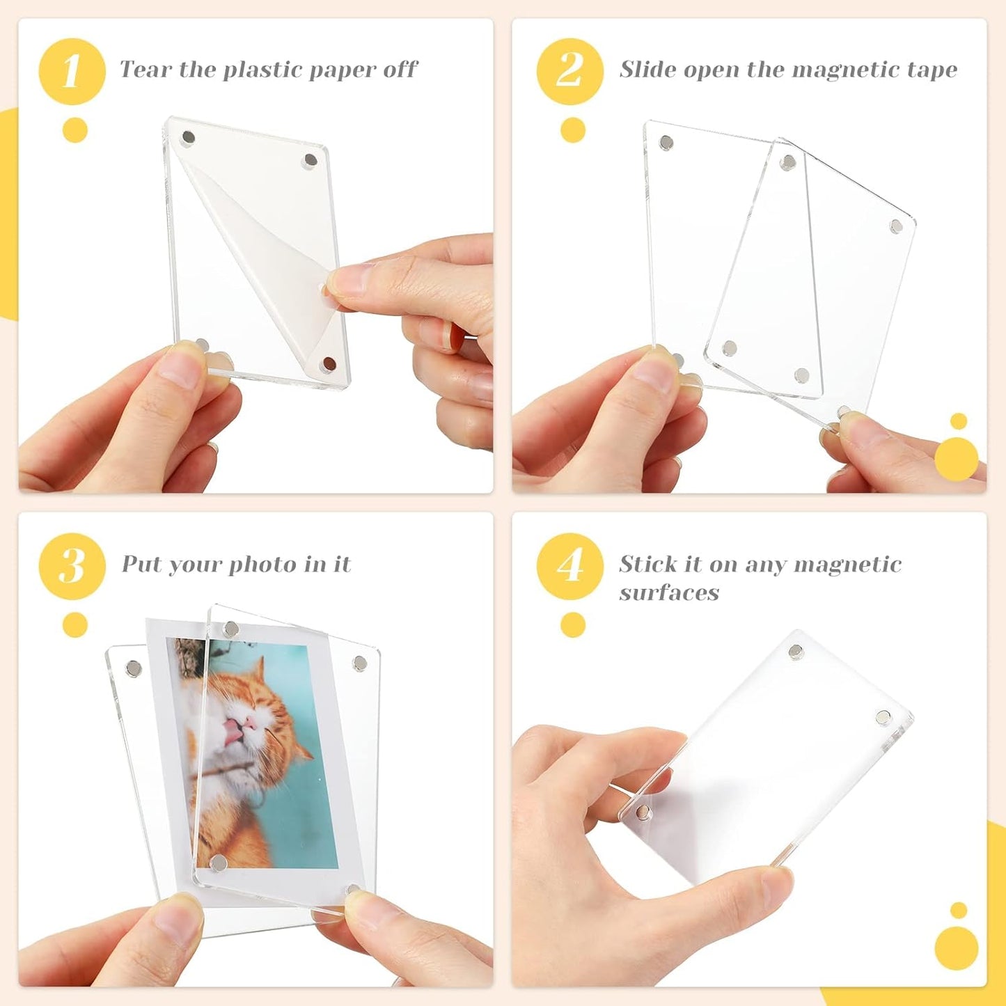 Magnetic Acrylic Fridge Photo Frame2
