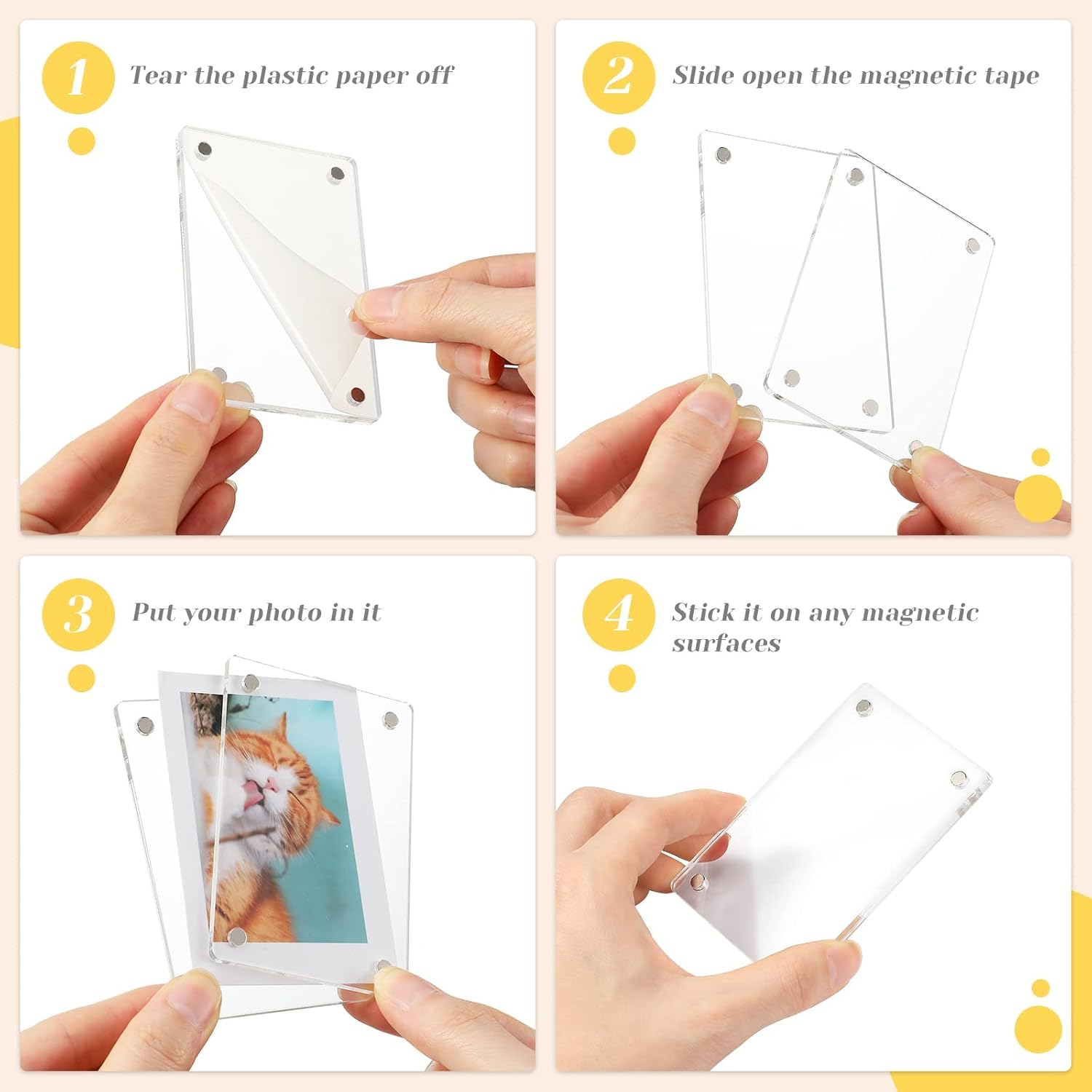 Magnetic Acrylic Fridge Photo Frame2
