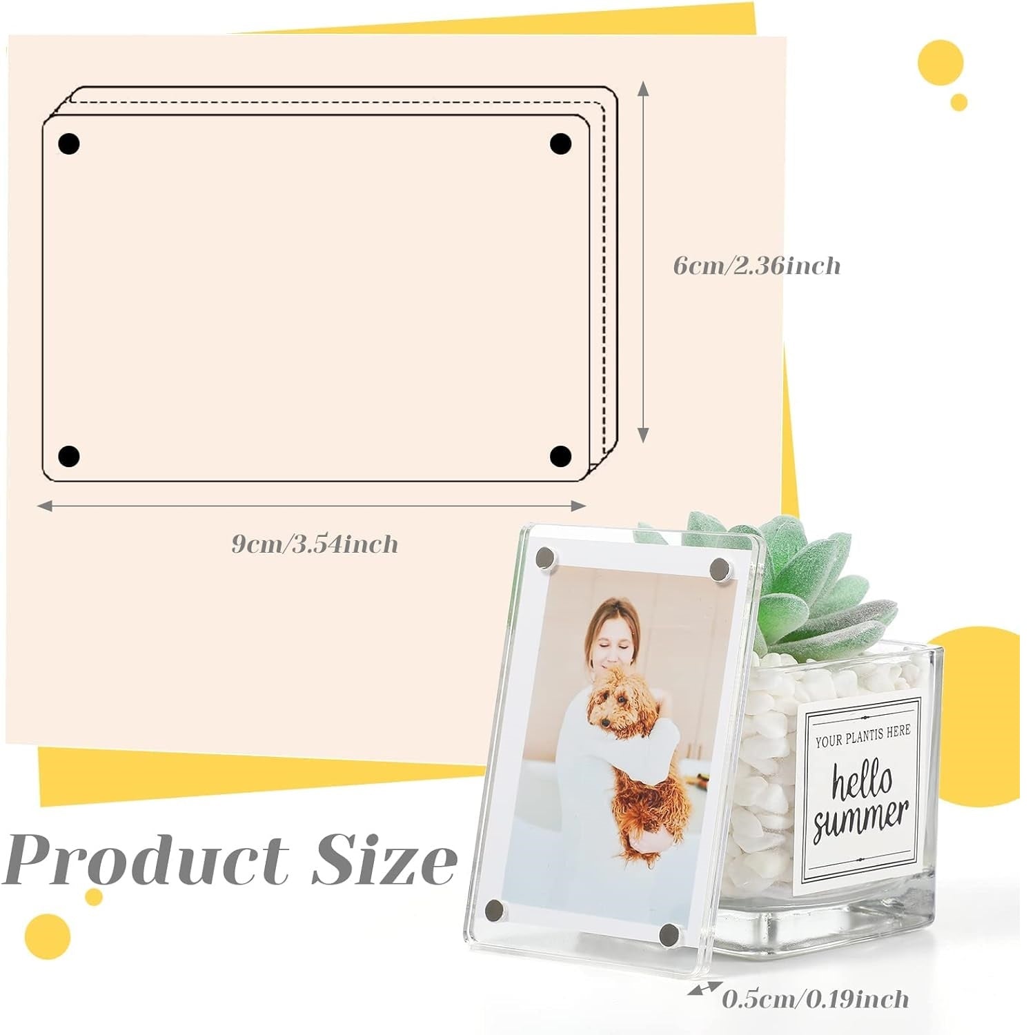 Magnetic Acrylic Fridge Photo Frame4