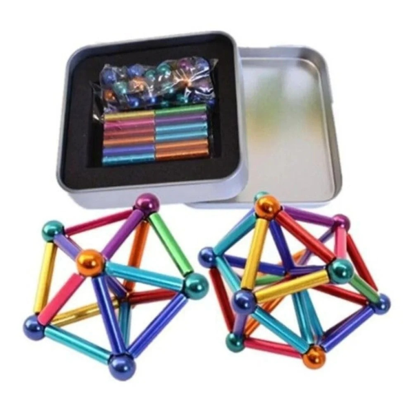 Magnetic Sticks & Balls STEM Building Set for Kids | 3D Construction Toy