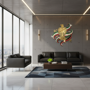 Majestic UAE Falcon & Flag Acrylic Wall Art | Iconic Wall Art.