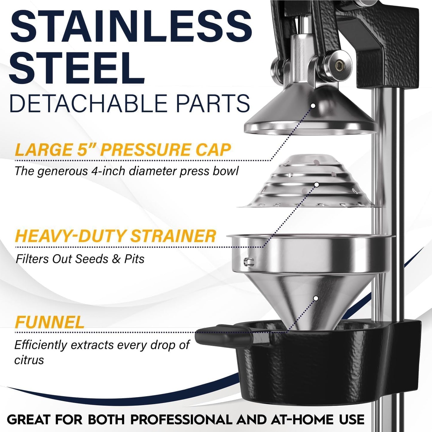  Cast Iron Citrus Juicer | Commercial Grade Manual Hand Press