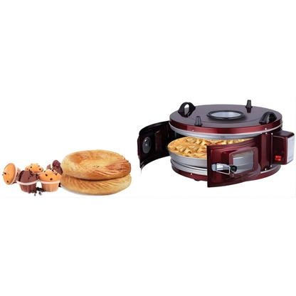 Medium Round Toaster Oven – Compact Countertop Oven with Timer & Grill

