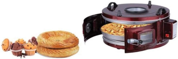Medium Round Toaster Oven – Compact Countertop Oven with Timer & Grill

