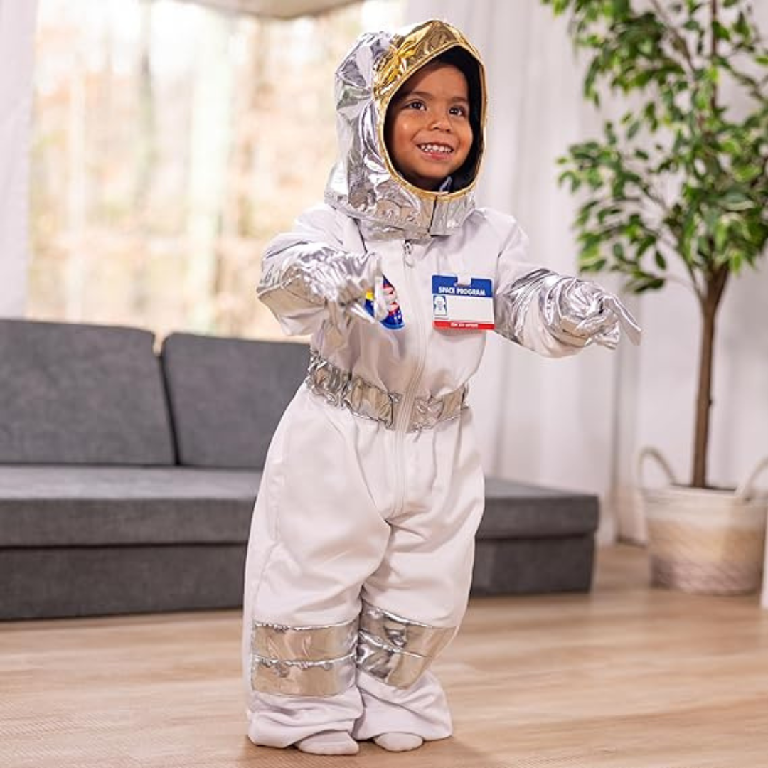 Melissa & Doug Astronaut Role Play Costume Set Five Piece Space Suit with Helmet and Accessories..