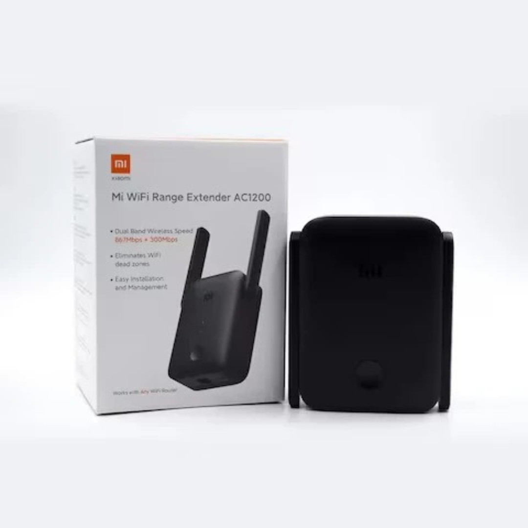 Mi WiFi Range Extender AC1200 – Dual Band 2.4GHz & 5GHz Signal Booster with 867Mbps + 300Mbps Speed, Compact Design, Easy Setup