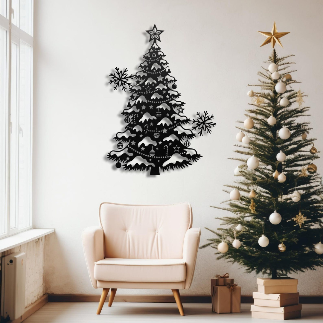 Modern Acrylic Christmas Tree Wall Art: Space-Saving, Reusable Premium Decor