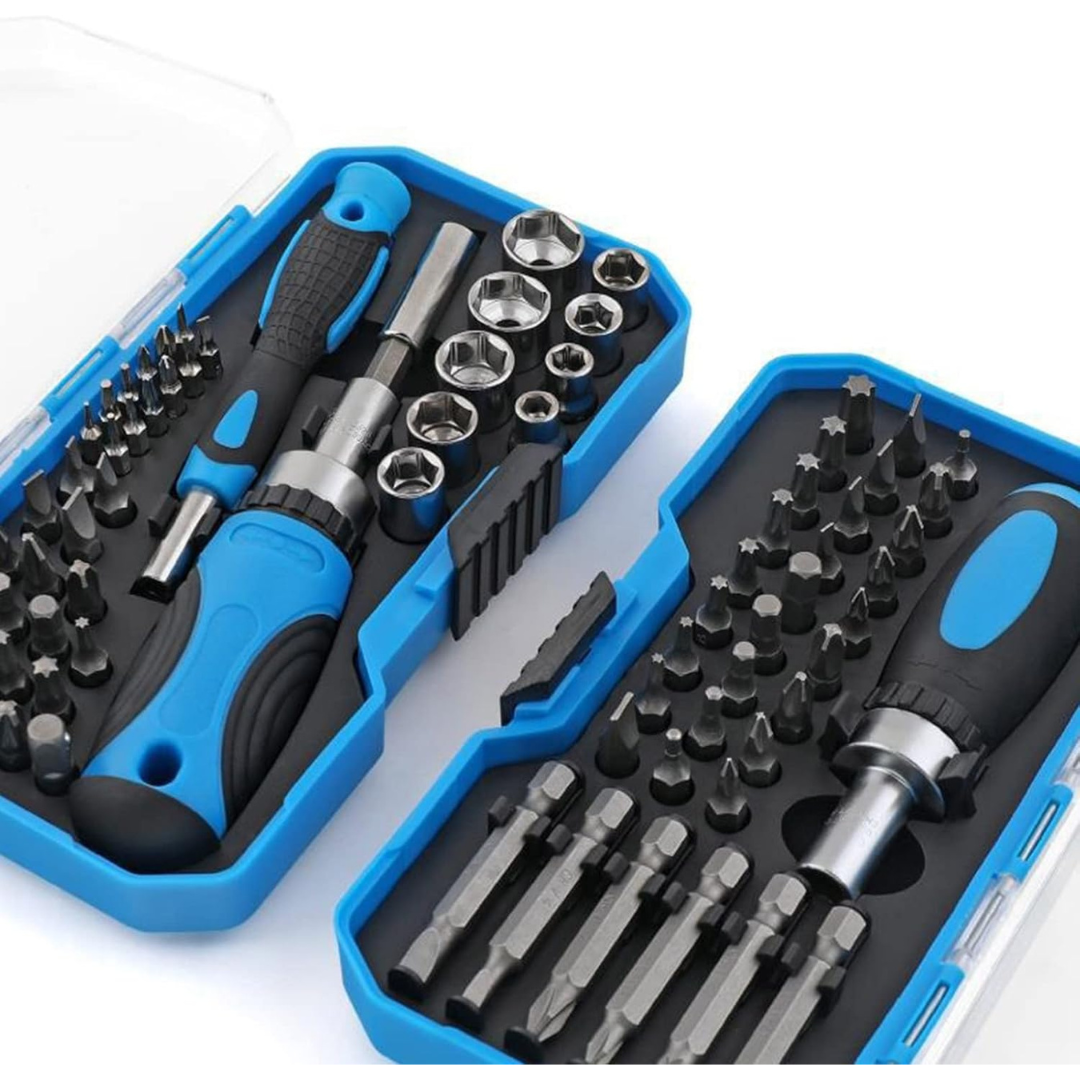 Multi-Bit Precision Ratcheting Screwdriver and Alloy Steel Multitool Set with Storage Case...