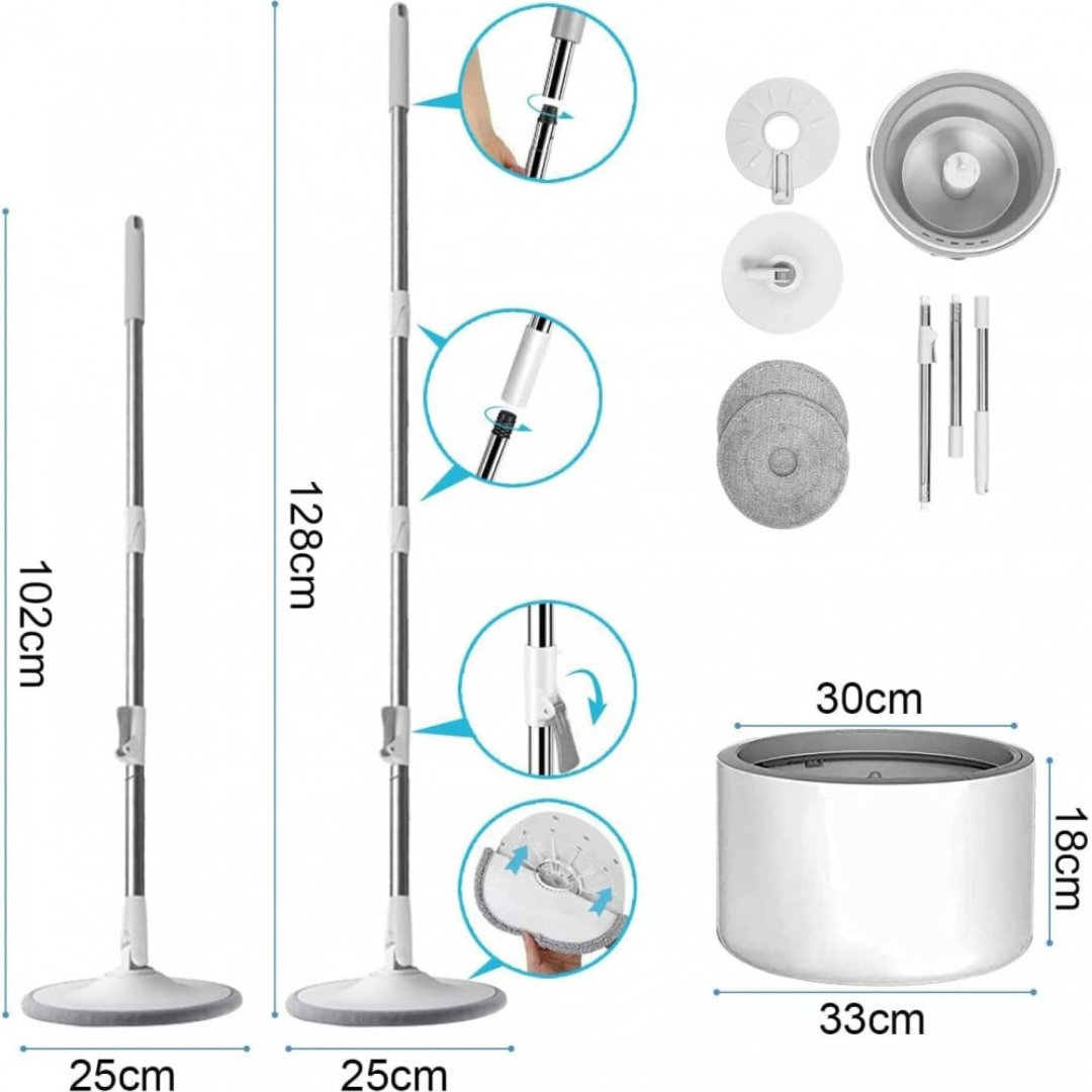 Multi-Functional Detachable Floor Mop – Super Absorbent Head for Stain & Dirt Removal | One Mop for Home, Bathroom & Living Room..