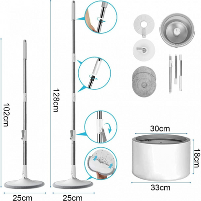 Multi-Functional Detachable Floor Mop – Super Absorbent Head for Stain & Dirt Removal | One Mop for Home, Bathroom & Living Room..