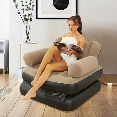 Multifunctional 5-in-1 Design, Built-In Air Pump, Ultra-Comfortable Lounge Chair