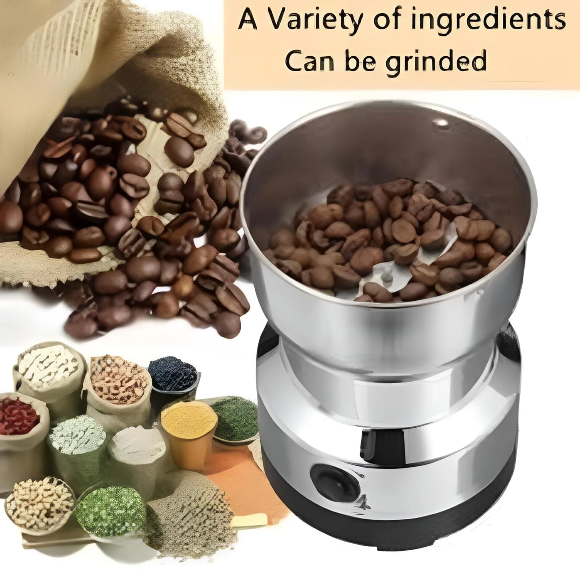 Multifunctional Stainless Steel Coffee and Spice Grinder..