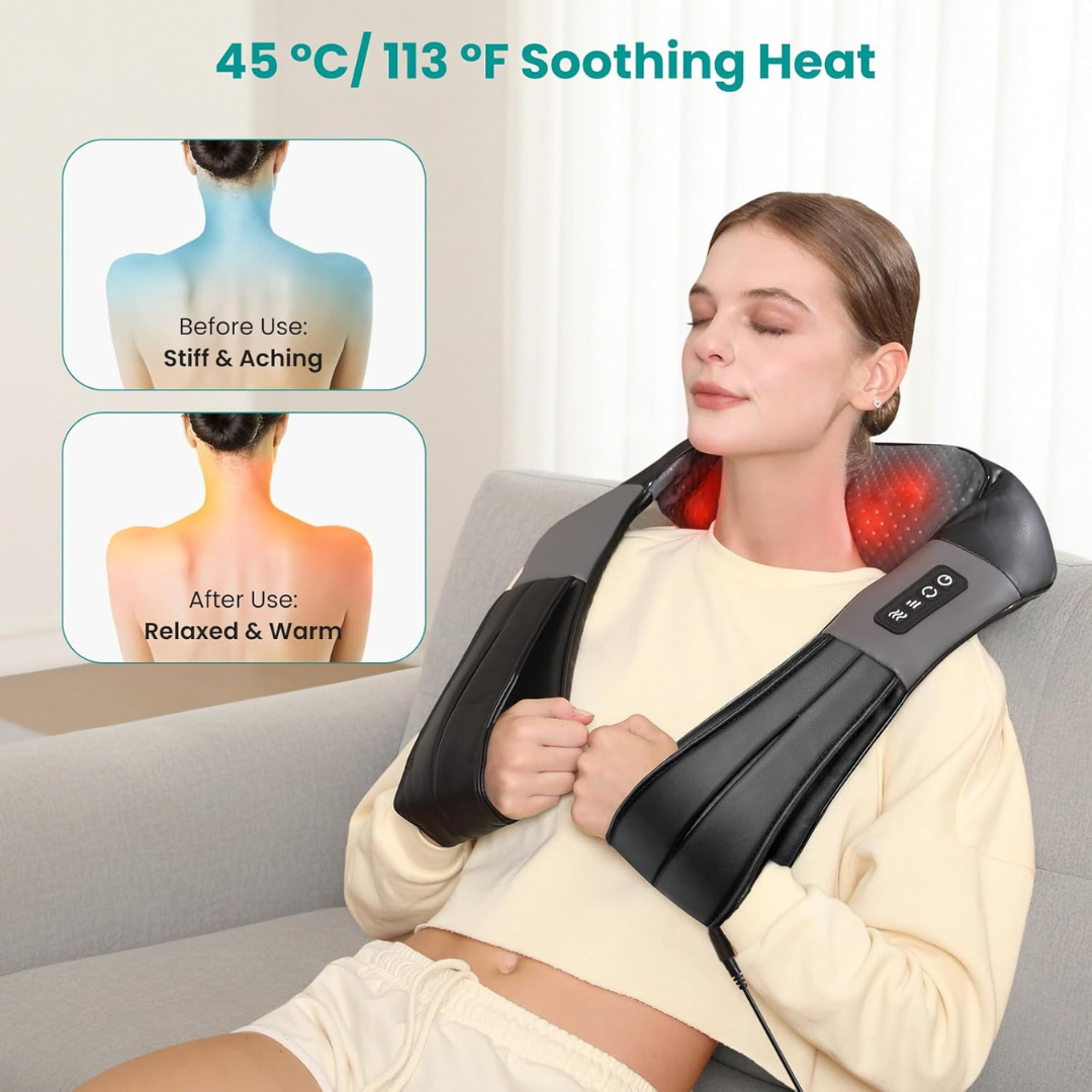 Nekteck Shiatsu Neck & Back Massager with Heat.....
