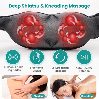 Nekteck Shiatsu Neck & Back Massager with Heat....