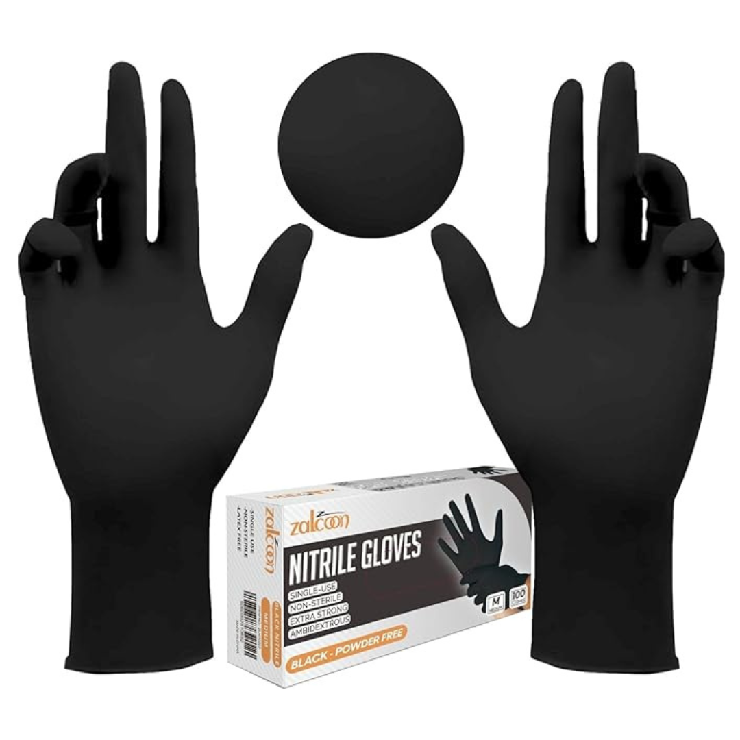  Nitrile Exam Disposable Gloves | Powder & Latex Free (100 Pcs Pack)