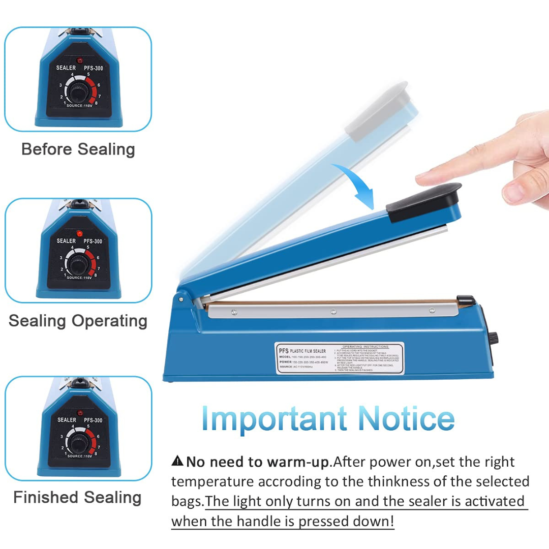 Piwerod 12 Inch Impulse Heat Sealer Machine for Professional Bag Sealing...