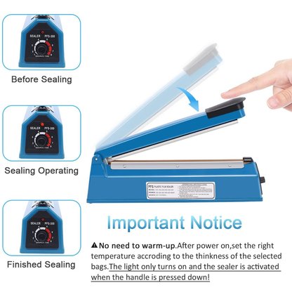 Piwerod 12 Inch Impulse Heat Sealer Machine for Professional Bag Sealing...