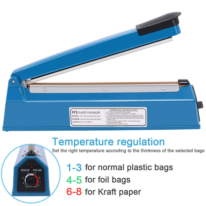 Piwerod 12 Inch Impulse Heat Sealer Machine for Professional Bag Sealing..