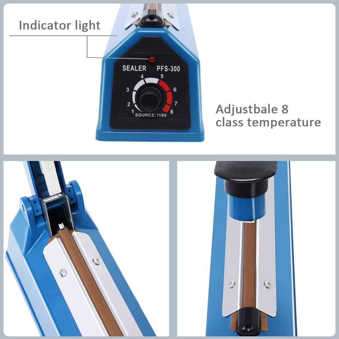 Piwerod 12 Inch Impulse Heat Sealer Machine for Professional Bag Sealing.