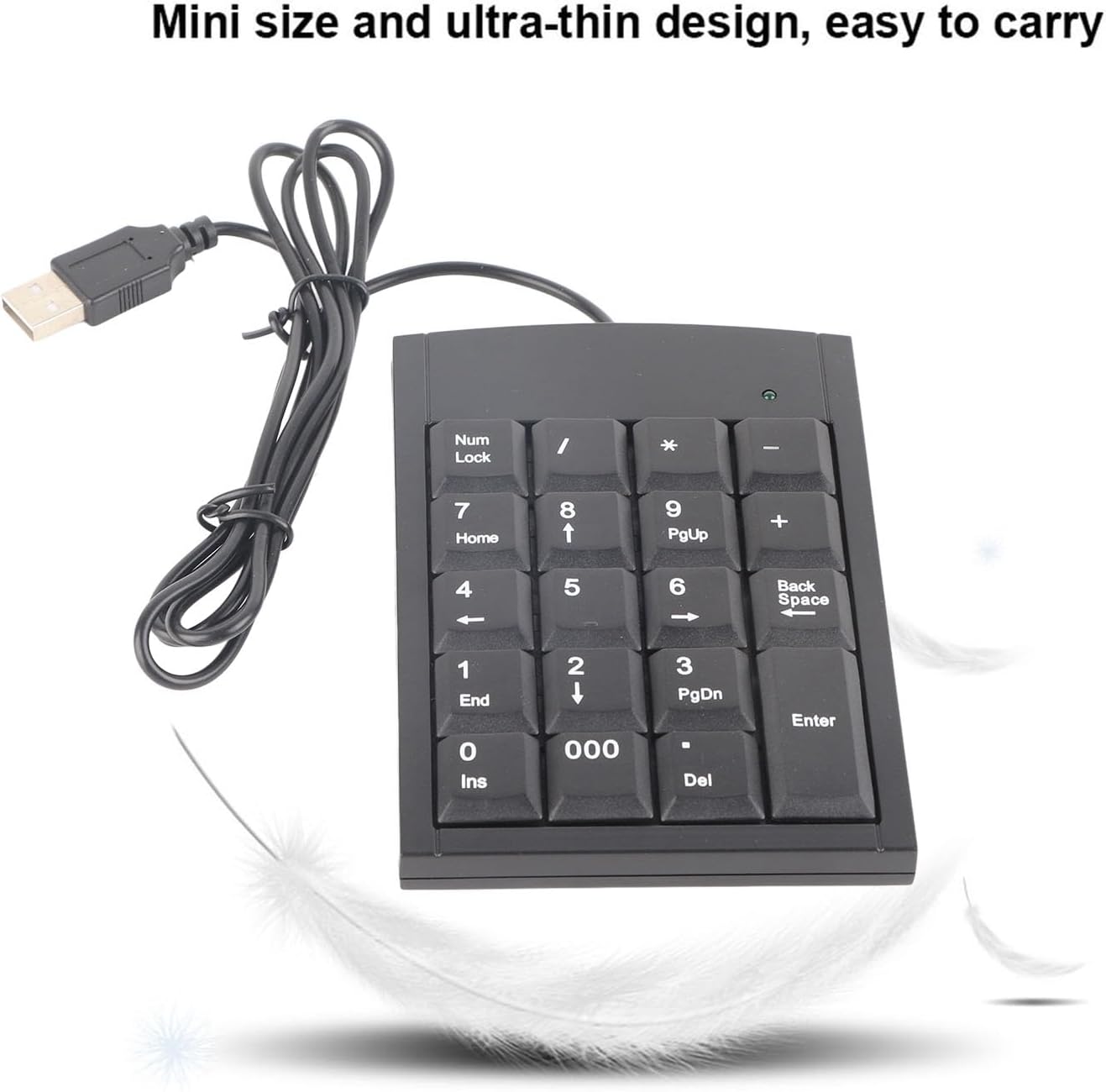 Portable USB Numeric Keypad – Mini Number Keyboard for Laptop & PC