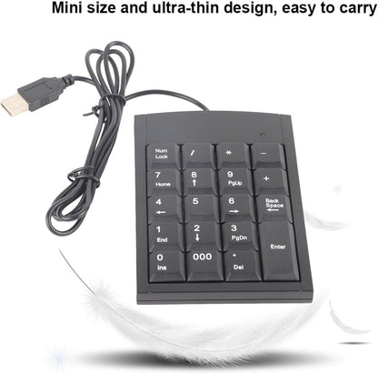 Portable USB Numeric Keypad – Mini Number Keyboard for Laptop & PC