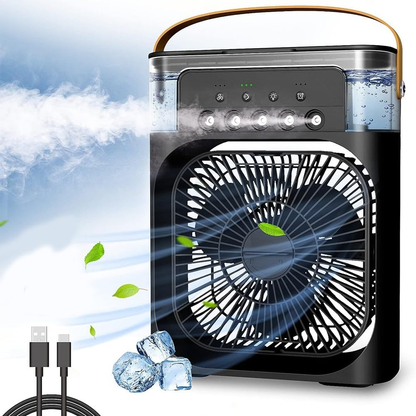Portable Air Conditioner Fan,Black Mini Personal Fan 1