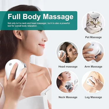 Portable Electric Scalp Massager – Handheld Cordless Head Massager with 4 Nodes for Relaxation & Stress Relief