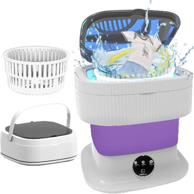 Portable Folding Washing Machine – 16L Mini Washer, Compact Design