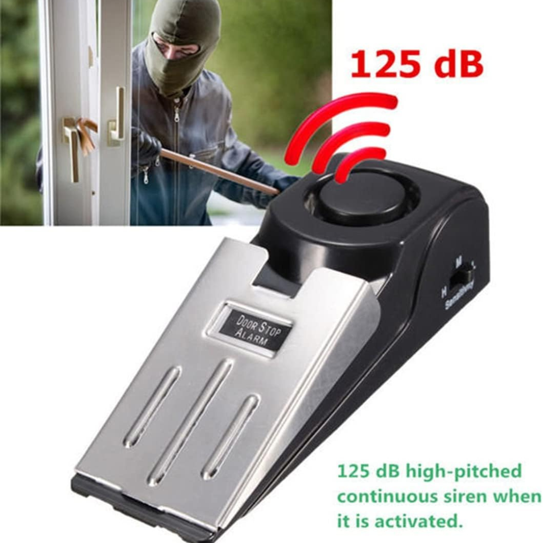 Portable Security Door Stop Alarm – Adjustable Sensitivity, Anti-Theft Travel Safety Device with Ultra Loud 120dB..