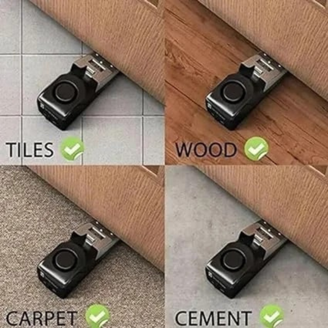 Portable Security Door Stop Alarm – Adjustable Sensitivity, Anti-Theft Travel Safety Device with Ultra Loud 120dB Siren.