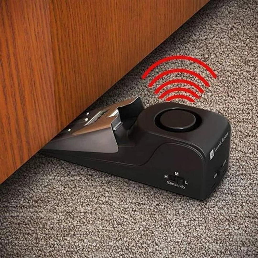 Portable Security Door Stop Alarm – Adjustable Sensitivity, Anti-Theft Travel Safety Device with Ultra Loud 120dB Siren