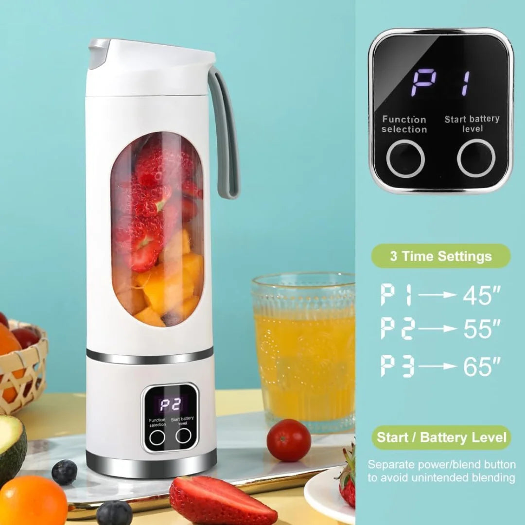 Portable Smoothie Blender 450ml USB-C Rechargeable Twelve Blade System.