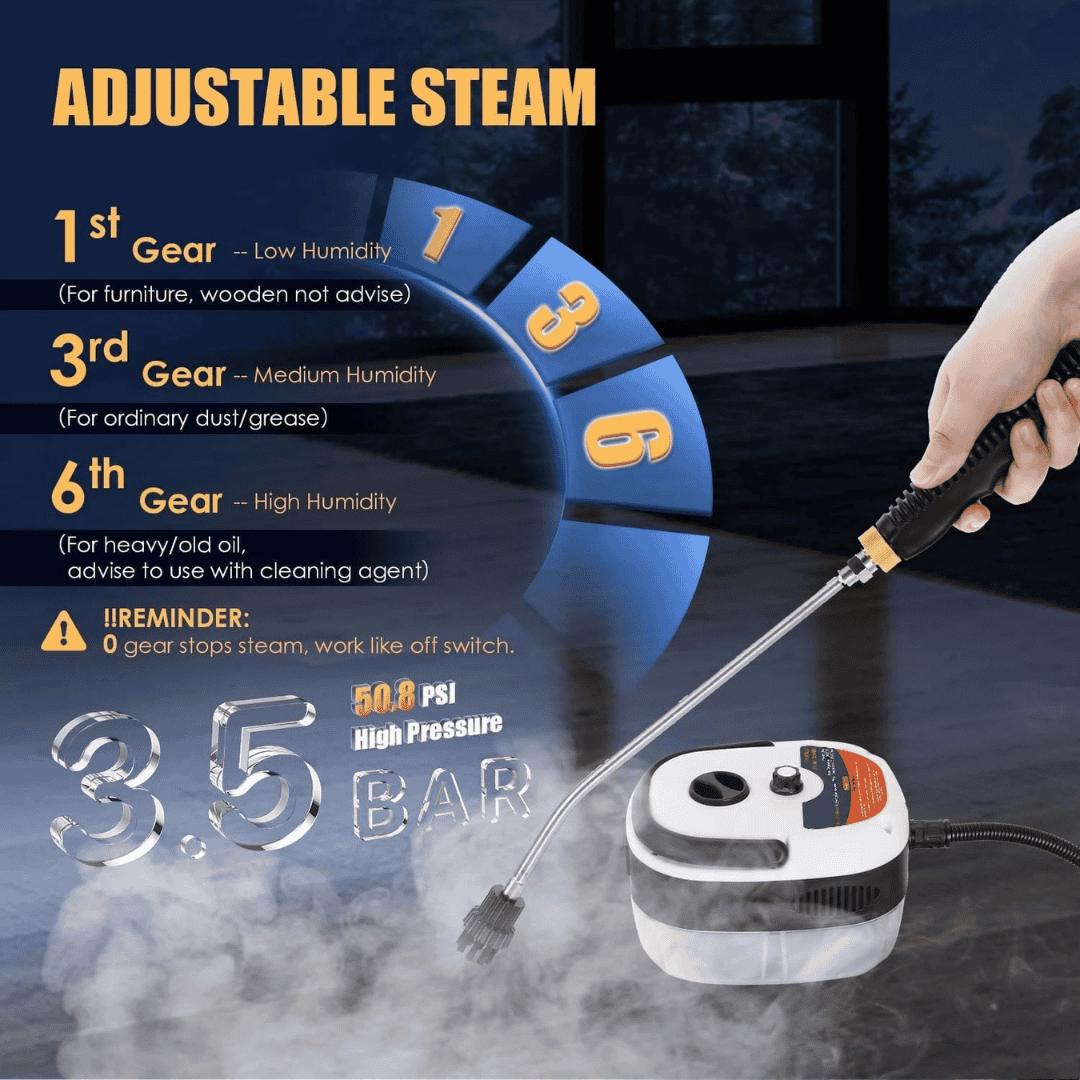 Portable Steam Cleaner – Handheld High-Pressure Steam Cleaning Machine for Home, Kitchen, Bathroom, Car & Upholstery....