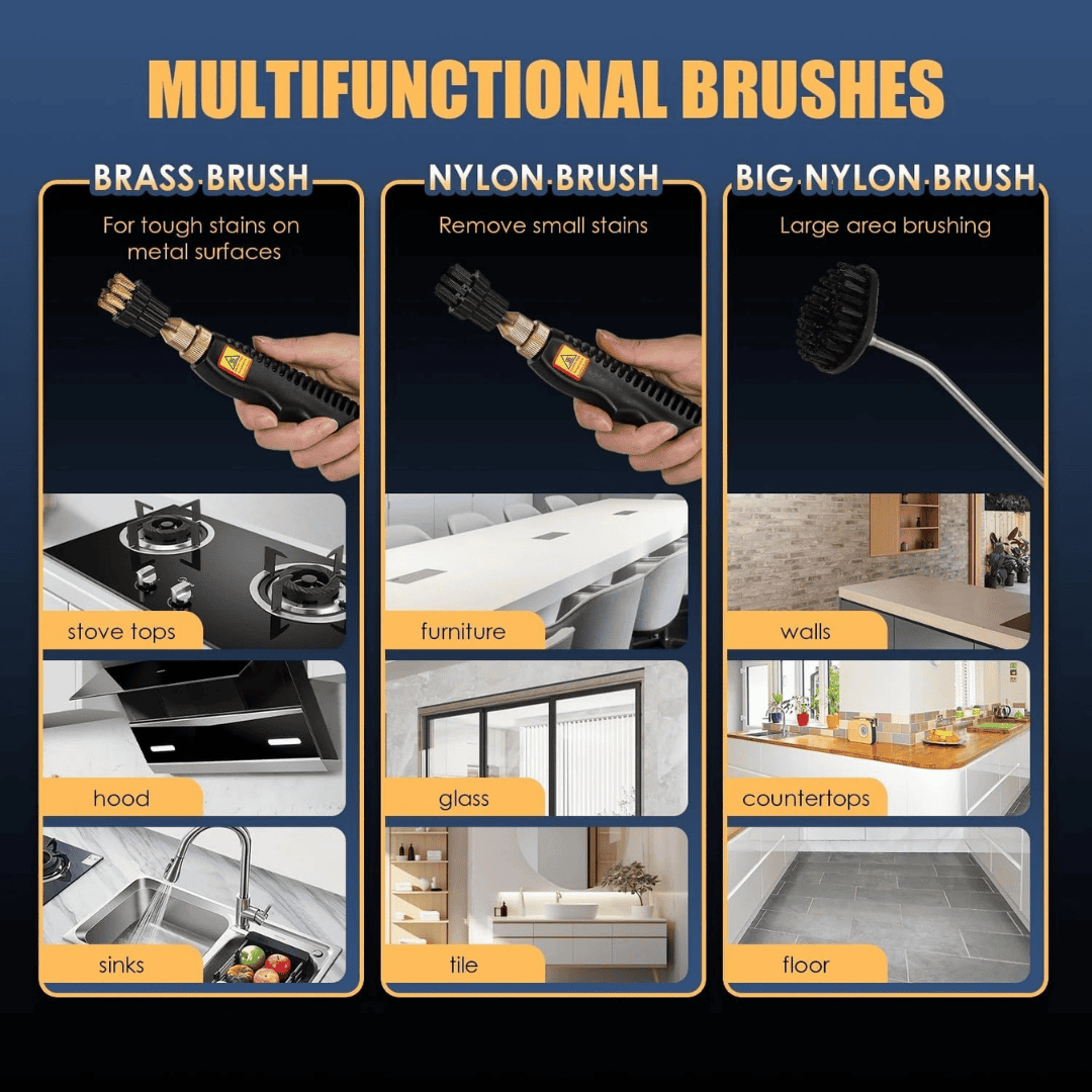 Portable Steam Cleaner – Handheld High-Pressure Steam Cleaning Machine for Home, Kitchen, Bathroom, Car & Upholstery..