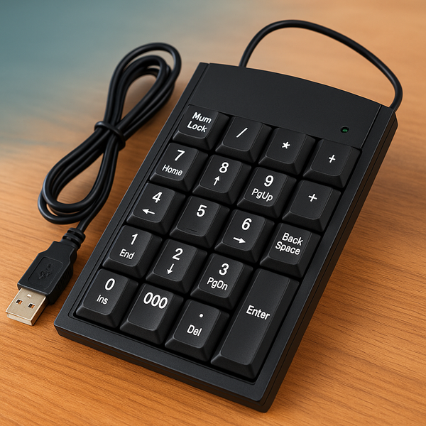 Portable USB Numeric Keypad – Mini Number Keyboard for Laptop & PC