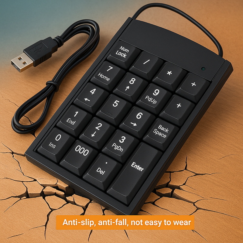Portable USB Numeric Keypad – Mini Number Keyboard for Laptop & PC