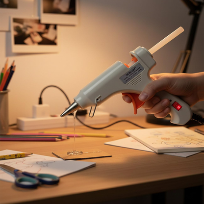 Precision 20W Mini Hot Glue Gun Set with 50 Premium Glue Sticks..