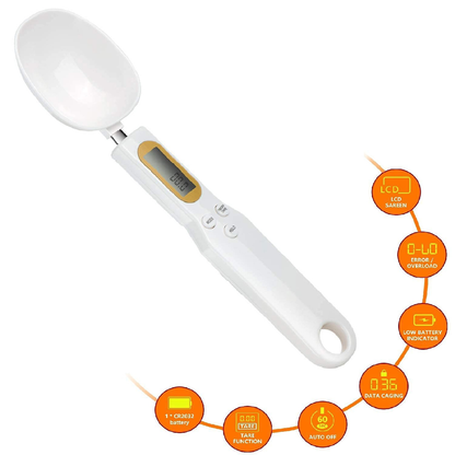 Precision Digital Measuring Spoon Scale 500g Capacity for Kitchen and Nutrition...