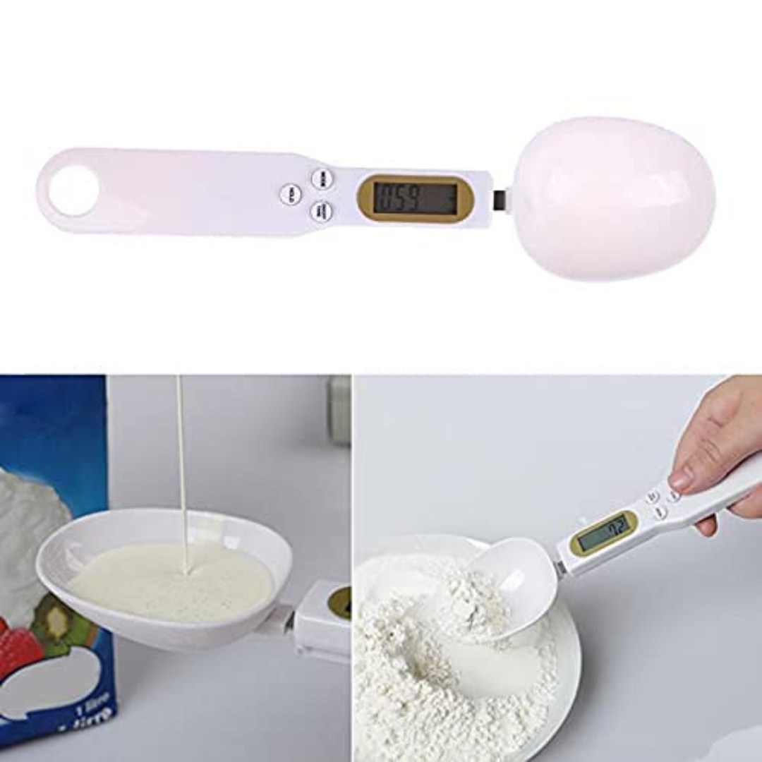 Precision Digital Measuring Spoon Scale 500g Capacity for Kitchen and Nutrition.