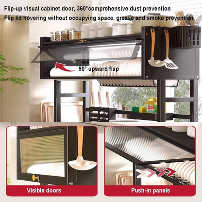 Premium 2-Tier Over-the-Sink Kitchen Organizer with Dust-Proof Cabinet....1